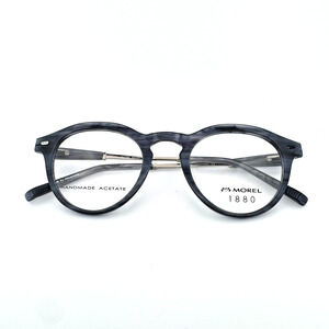 Morel 1880 Eyeglasses Frames 60123M BG03 Blue Gray Round 48-23-145 New